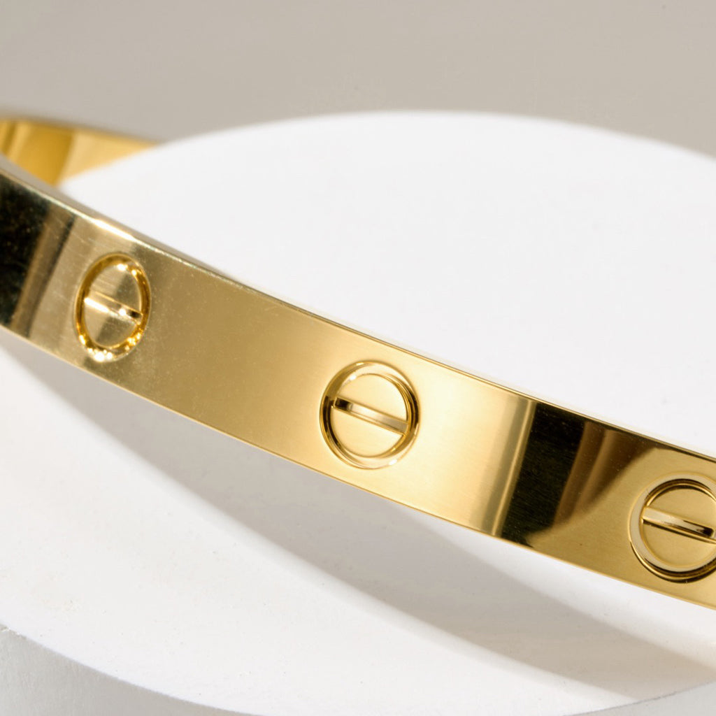 [⭐Aura]LOVE BRACELET 6.1MM OPEN CUFF