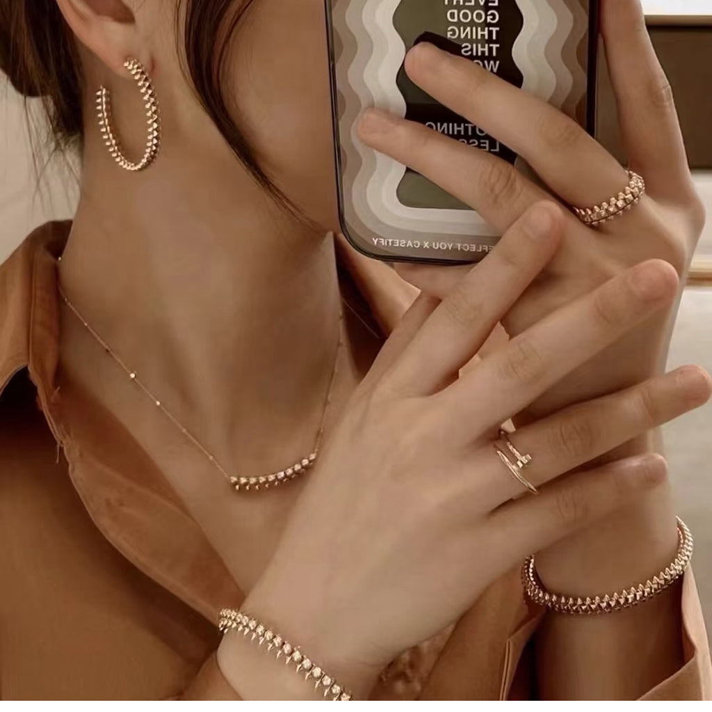 [⭐Aura]CLASH  BRACELET 8MM DIAMONDS