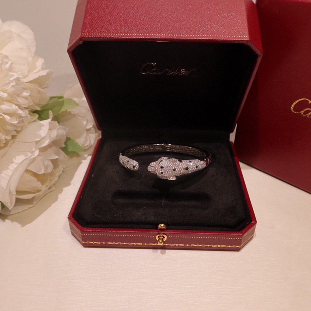 [⭐Aura]PANTHERE BIG BRACELET DIAMONDS