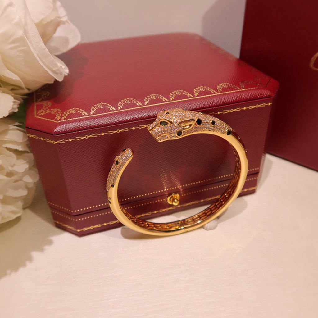 [⭐Aura]PANTHERE BIG BRACELET DIAMONDS