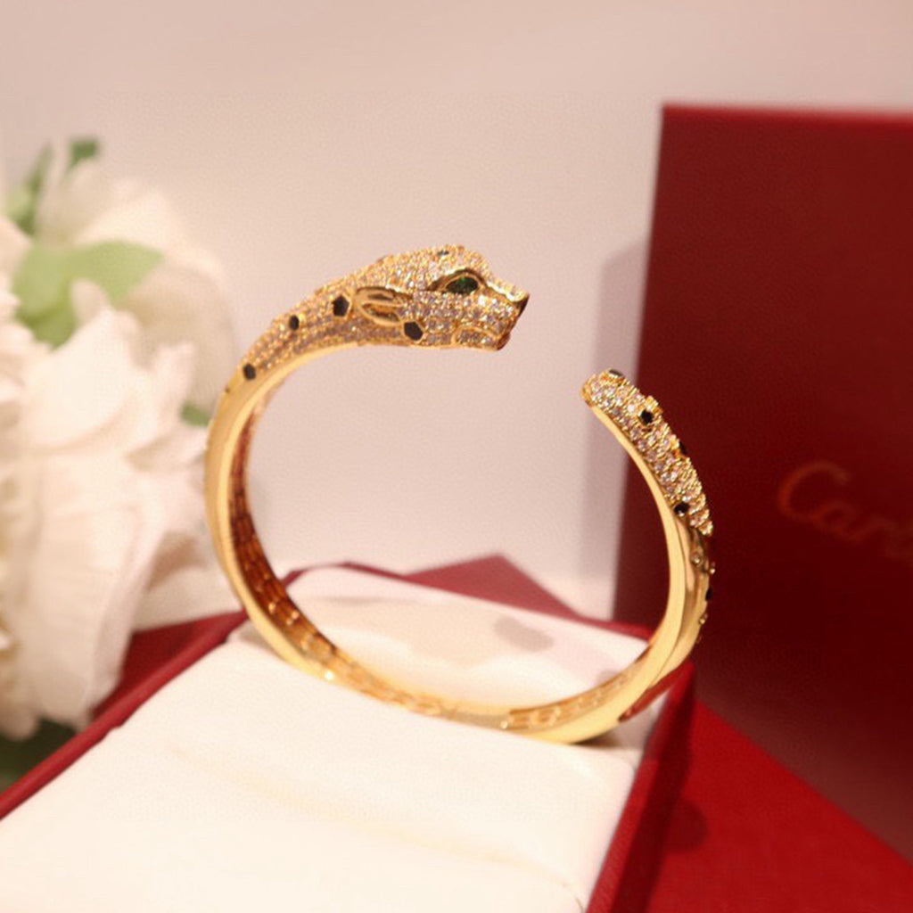 [⭐Aura]PANTHERE BIG BRACELET DIAMONDS