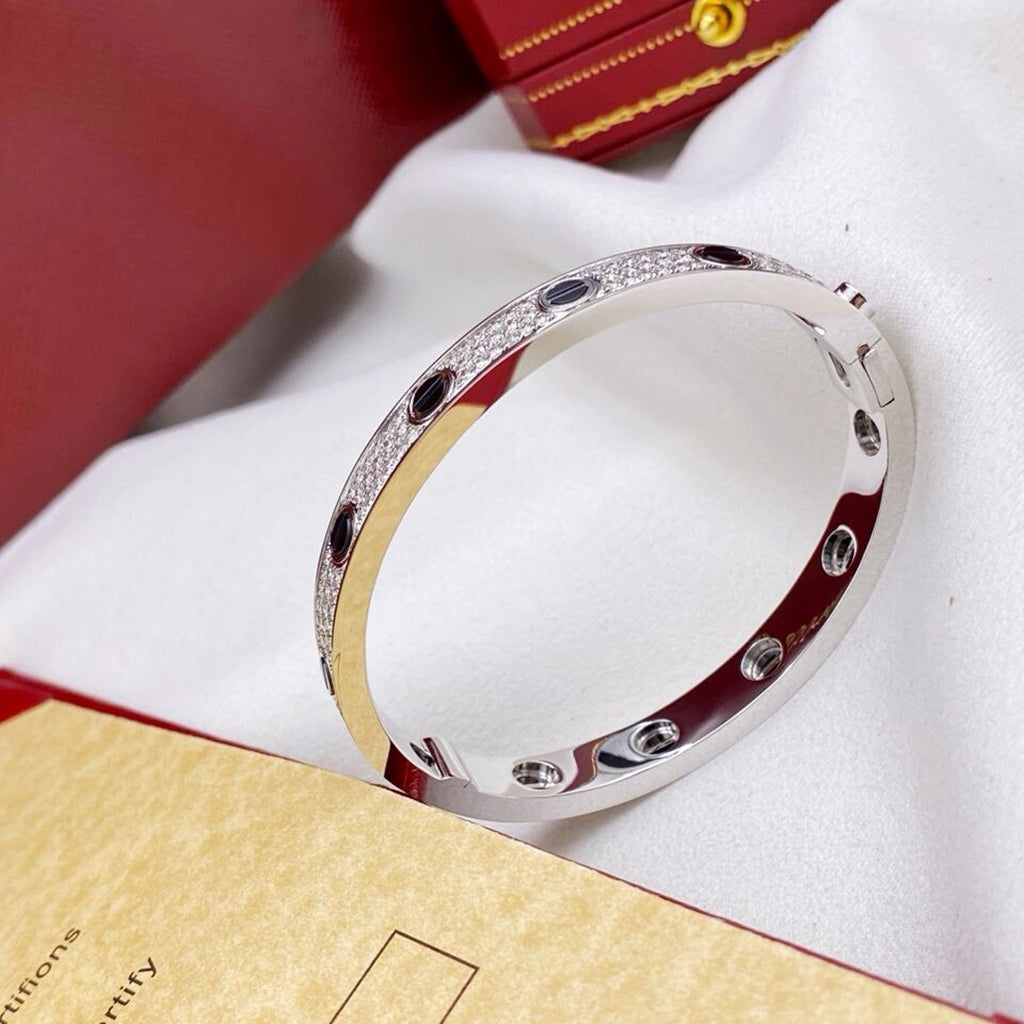 [⭐Aura]LOVE BRACELET 6.1MM DIAMOND-PAVED CERAMIC