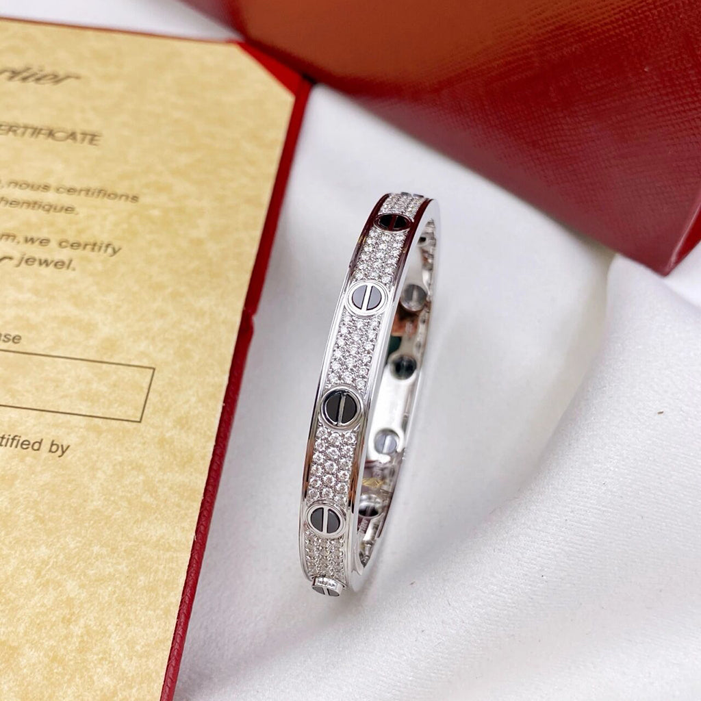 [⭐Aura]LOVE BRACELET 6.1MM DIAMOND-PAVED CERAMIC
