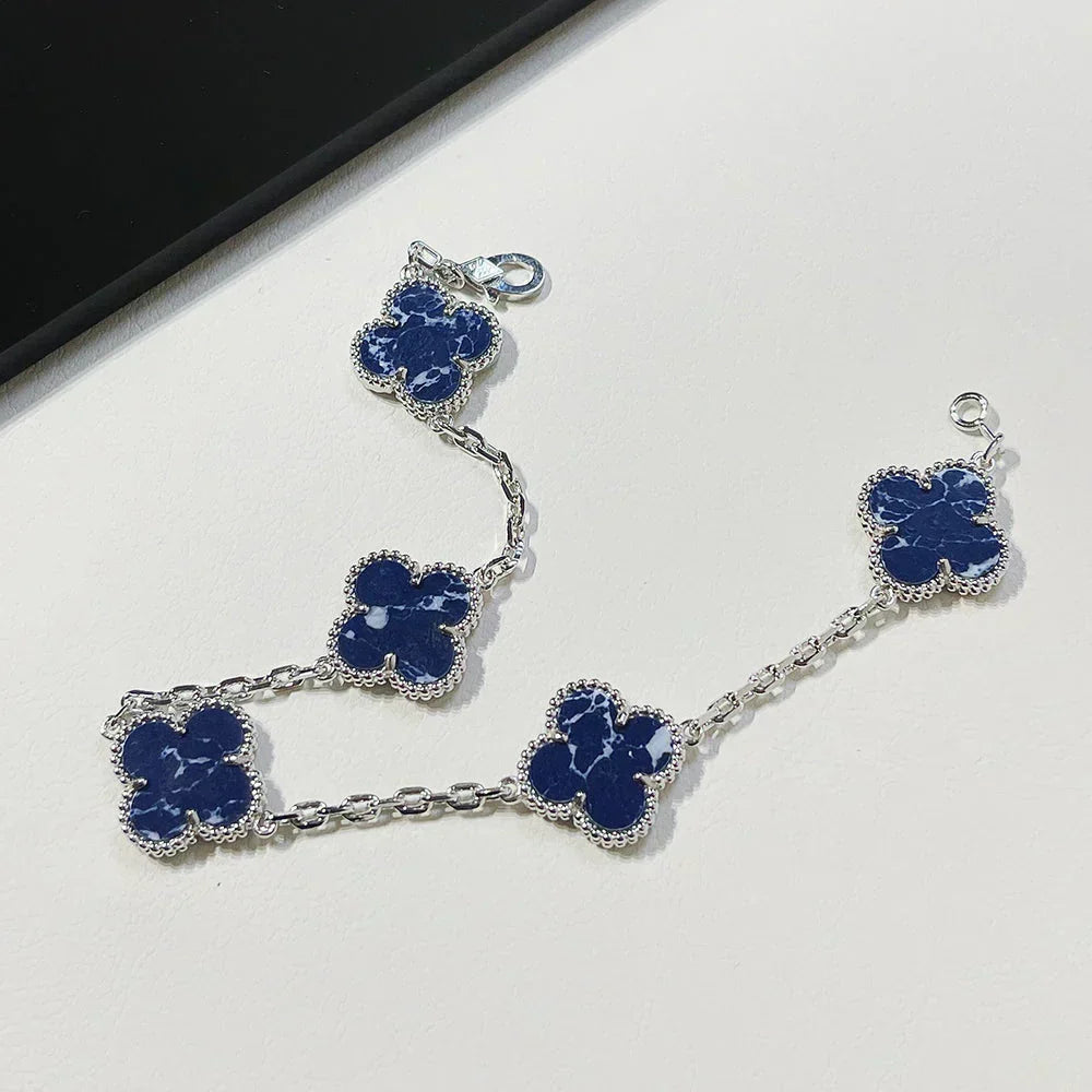 [⭐Aura]CLOVER 5 MOTIF PIETERSITE BRACELET COLLECTION