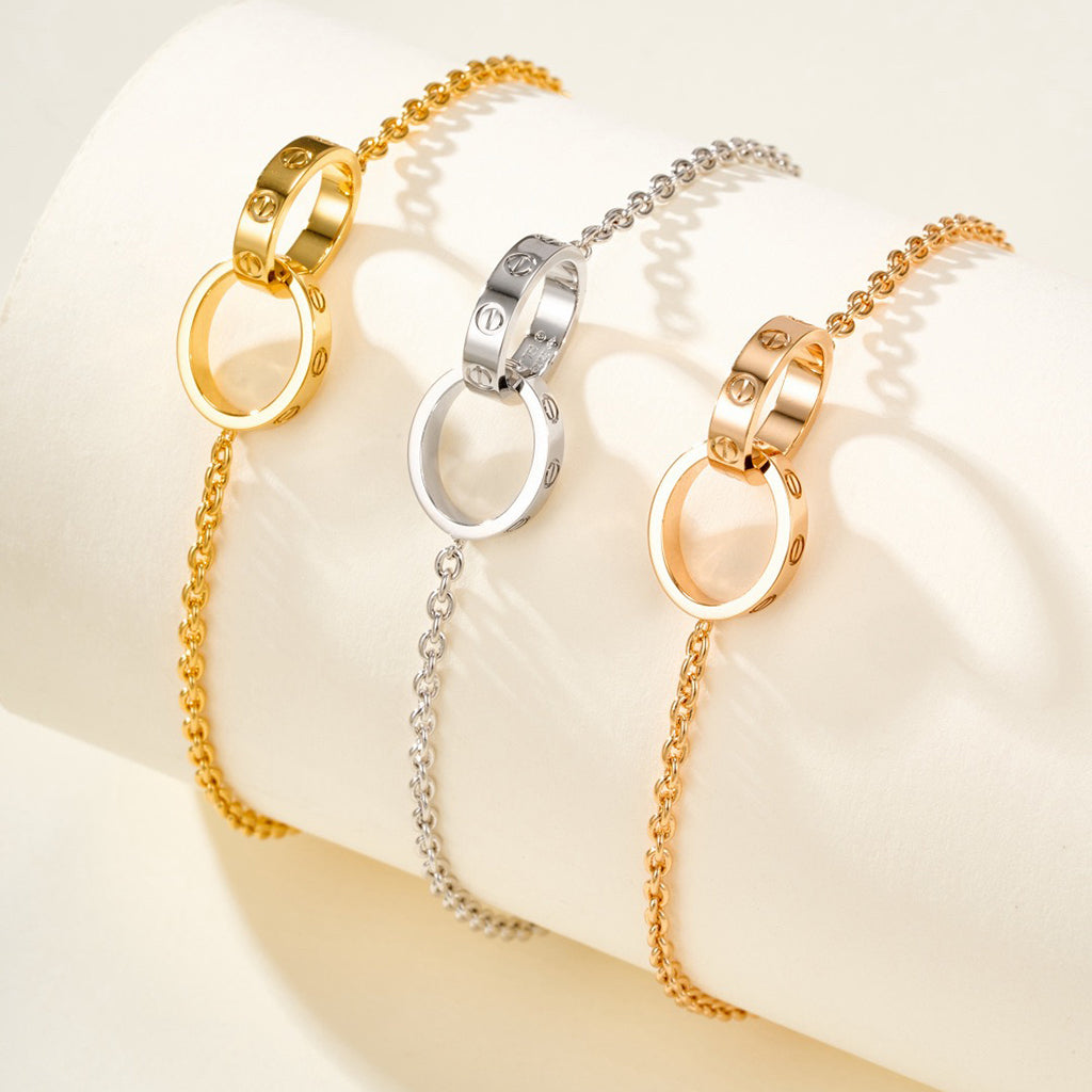 [⭐Aura]LOVE BRACELET DOUBLE RING