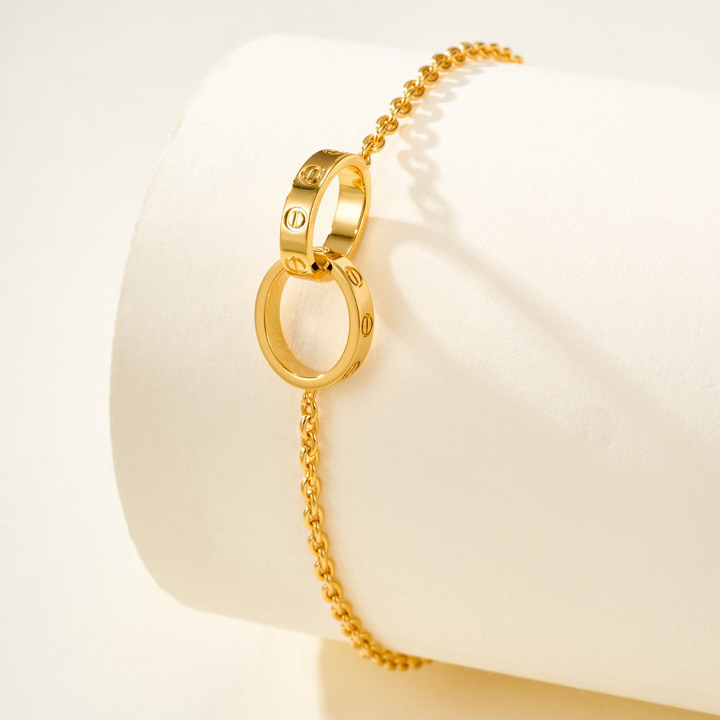 [⭐Aura]LOVE BRACELET DOUBLE RING