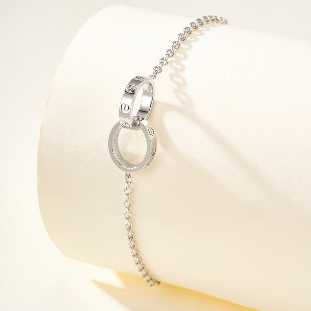 [⭐Aura]LOVE BRACELET DOUBLE RING