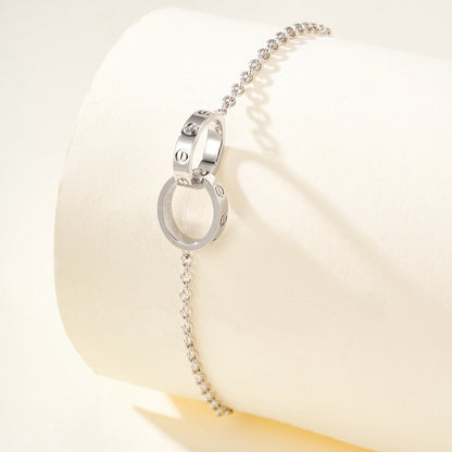 [⭐Aura]LOVE BRACELET DOUBLE RING