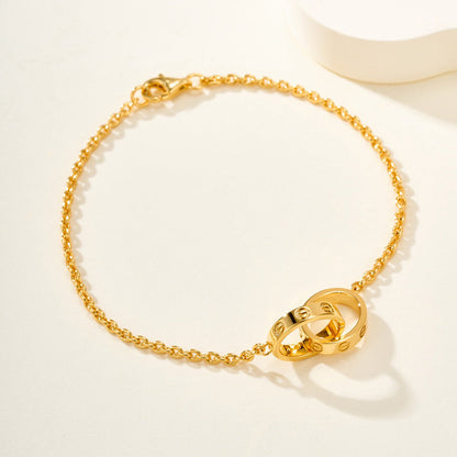 [⭐Aura]LOVE BRACELET DOUBLE RING