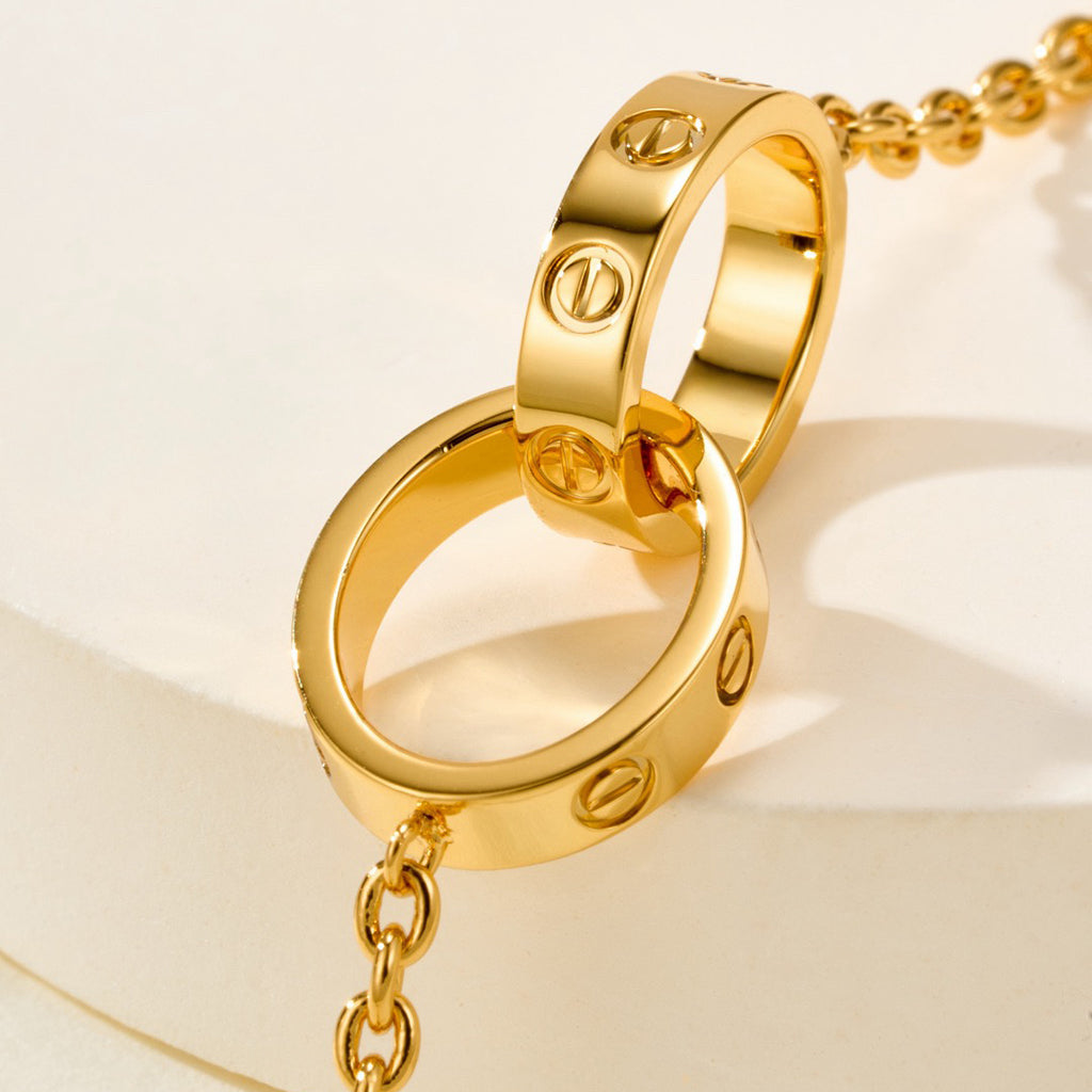 [⭐Aura]LOVE BRACELET DOUBLE RING