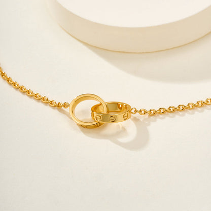 [⭐Aura]LOVE BRACELET DOUBLE RING