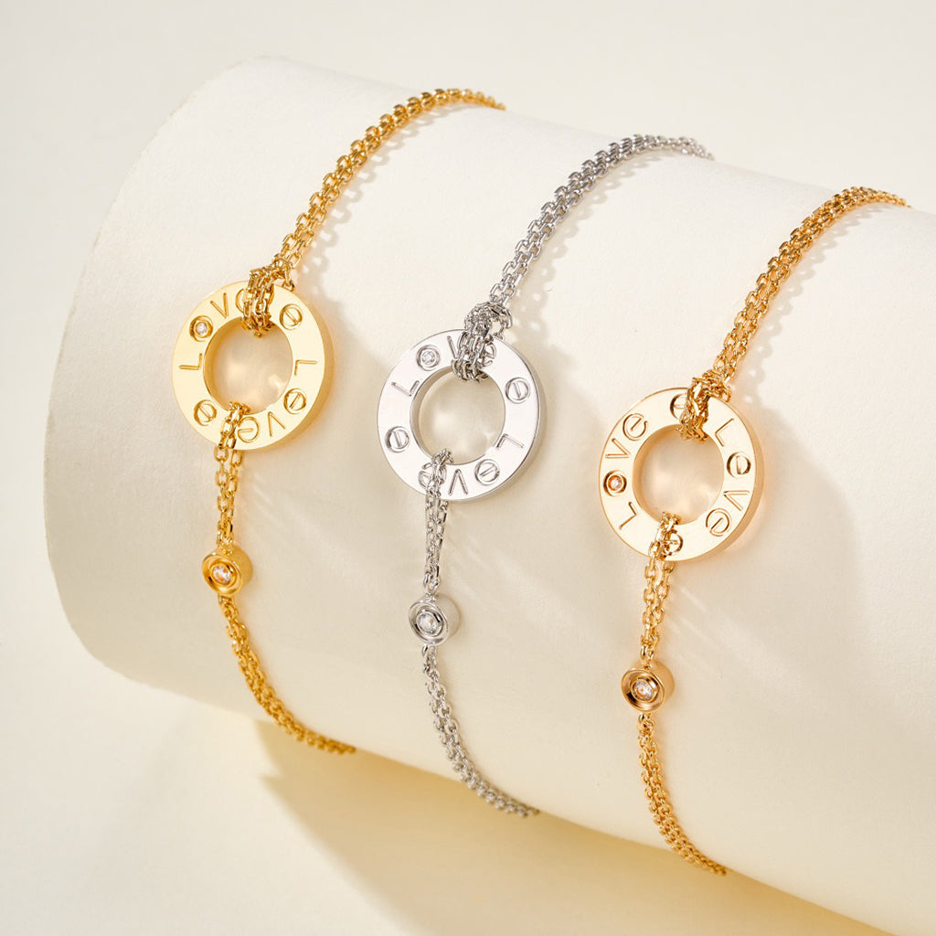 [⭐Aura]LOVE BRACELET 2 DIAMOND