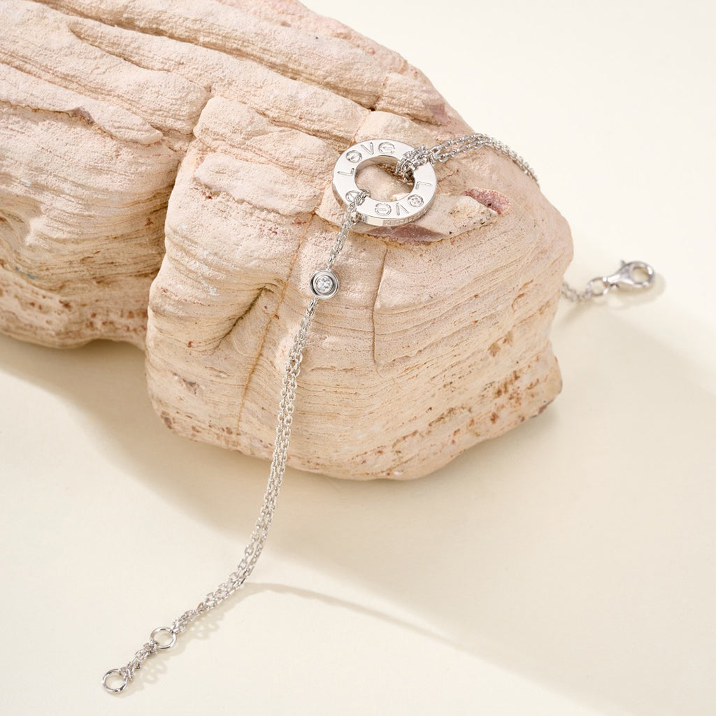 [⭐Aura]LOVE BRACELET 2 DIAMOND