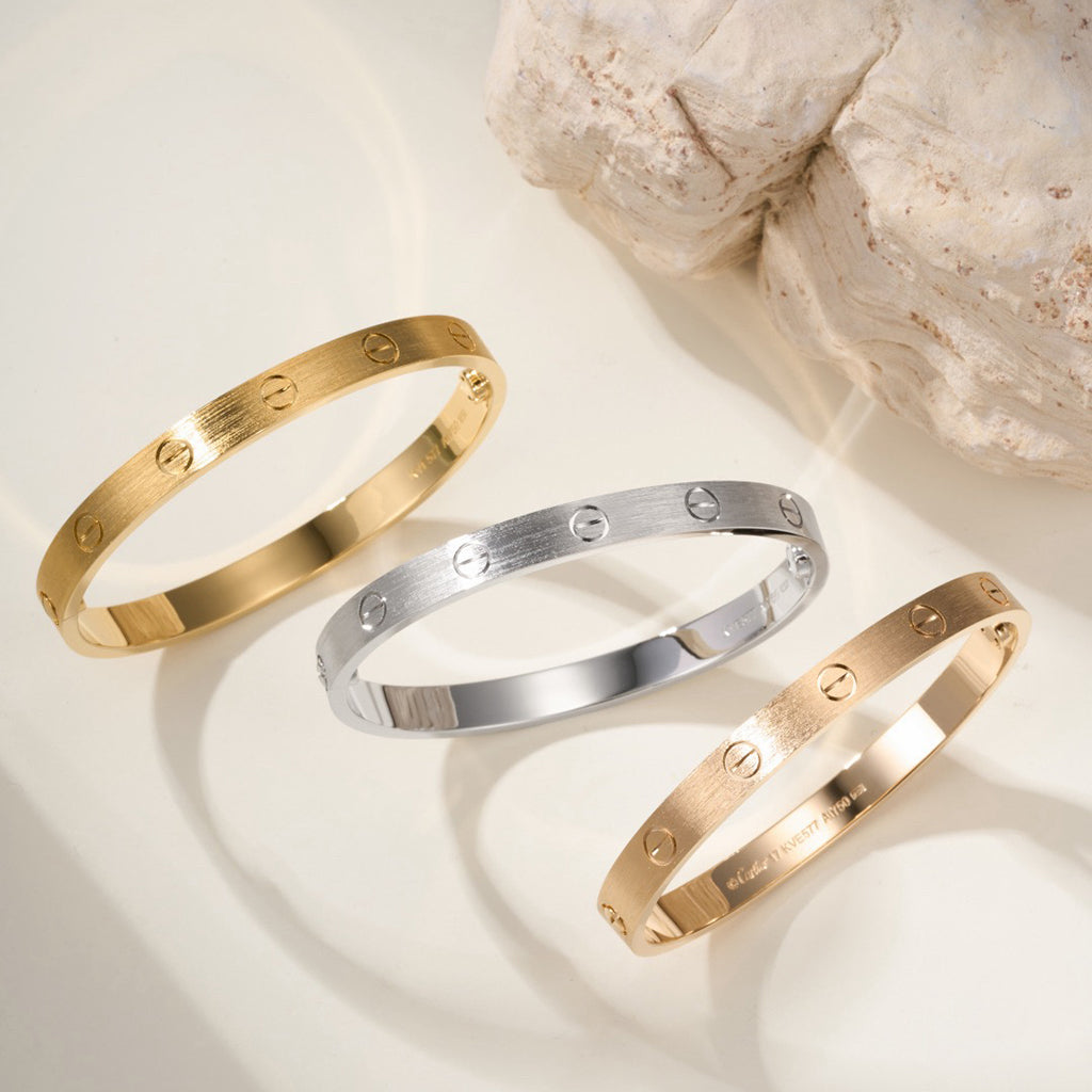 [⭐Aura]LOVE BRACELET 6.1MM BRUSHED
