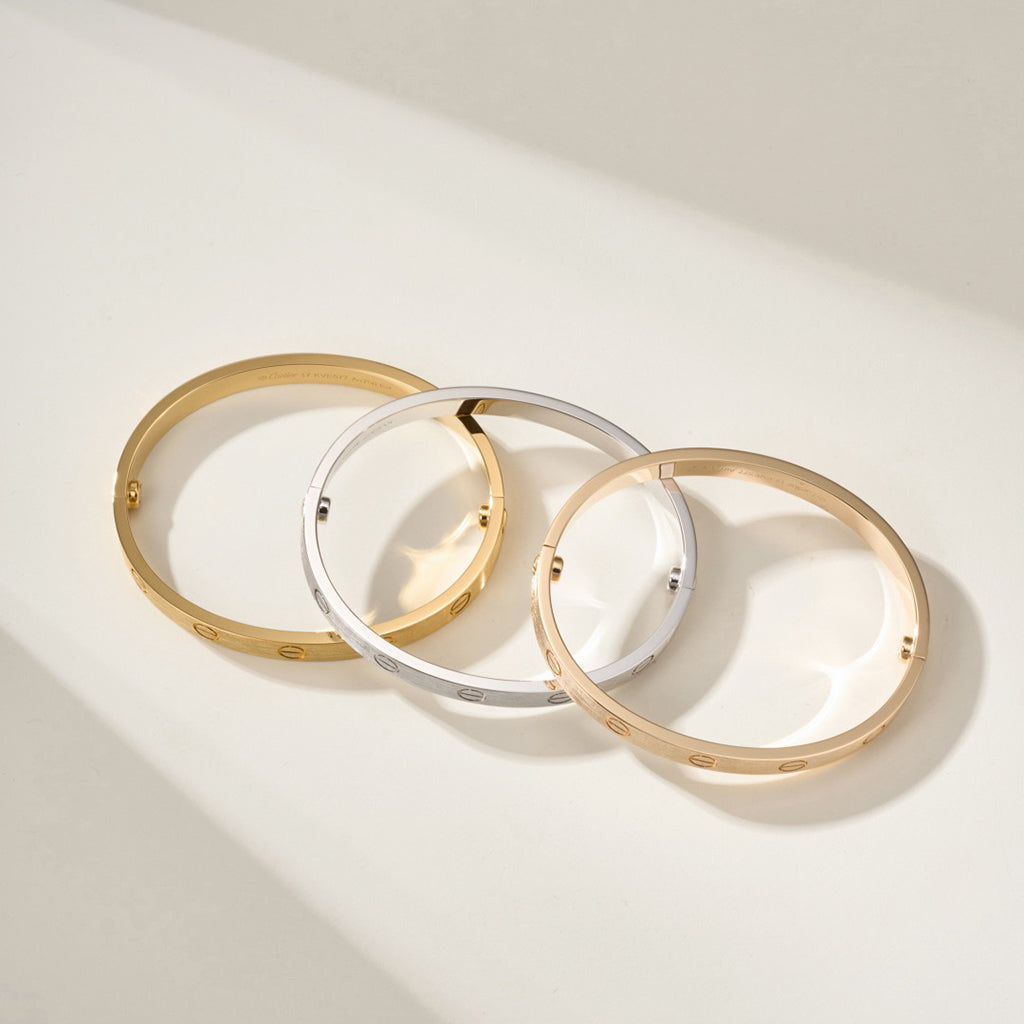 [⭐Aura]LOVE BRACELET 6.1MM BRUSHED
