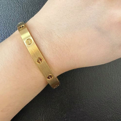 [⭐Aura]LOVE BRACELET 6.1MM BRUSHED