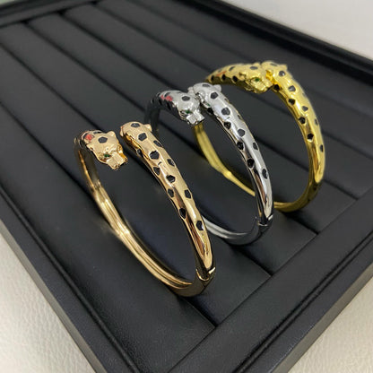 [⭐Aura]PANTHERE DOUBLE HEADED OPEN BRACELET