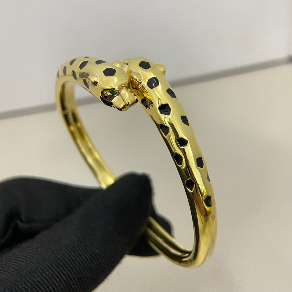 [⭐Aura]PANTHERE DOUBLE HEADED OPEN BRACELET