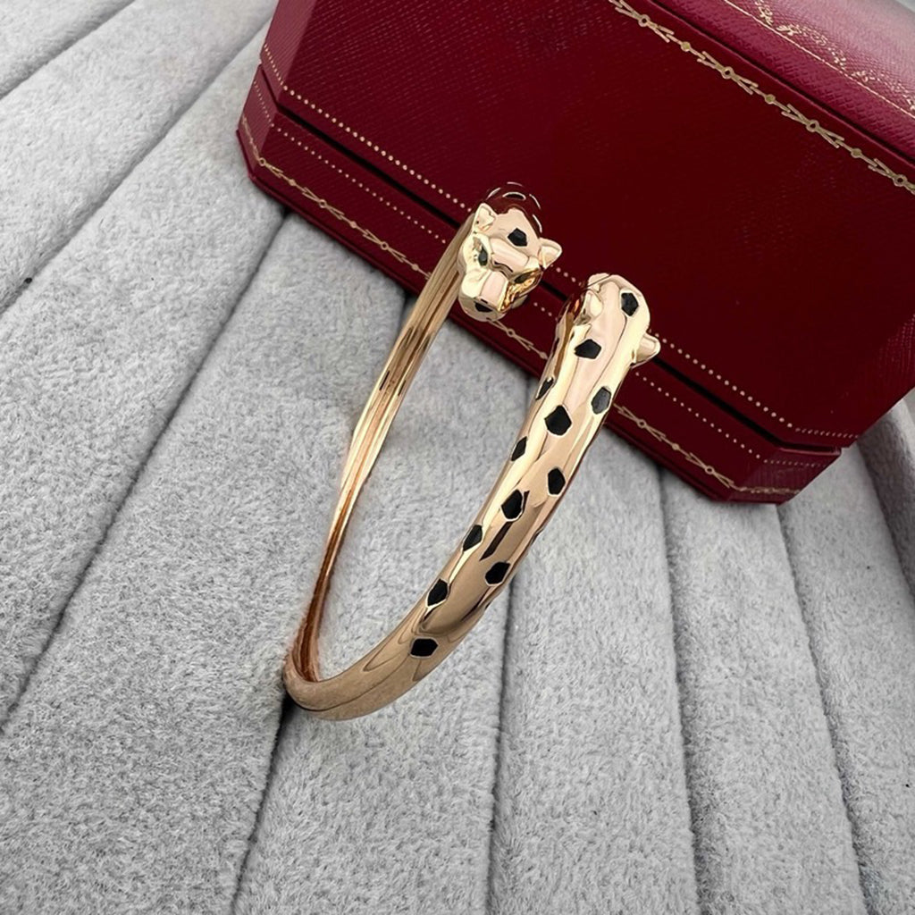 [⭐Aura]PANTHERE DOUBLE HEADED OPEN BRACELET