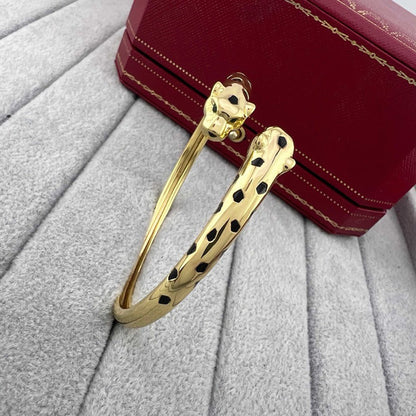 [⭐Aura]PANTHERE DOUBLE HEADED OPEN BRACELET