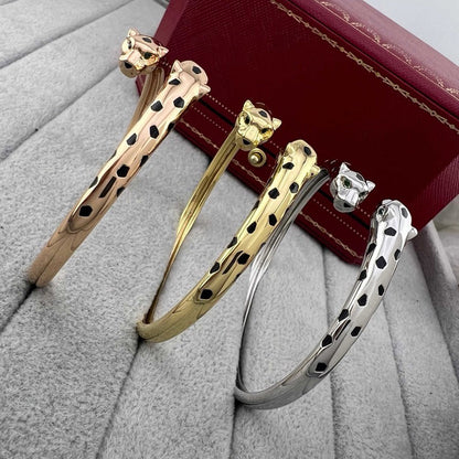 [⭐Aura]PANTHERE DOUBLE HEADED OPEN BRACELET