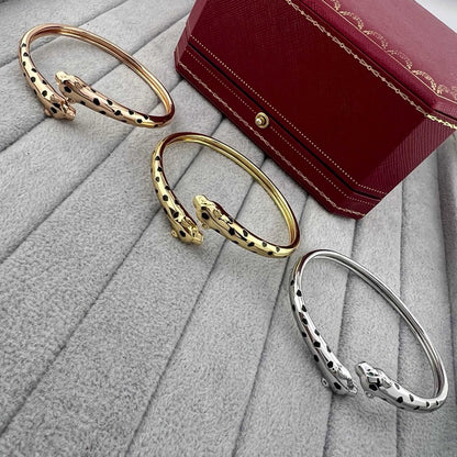[⭐Aura]PANTHERE DOUBLE HEADED OPEN BRACELET