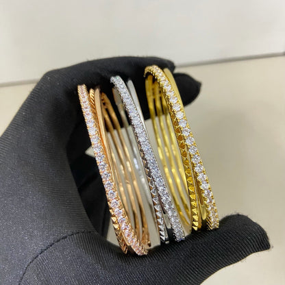 [⭐Aura]ETINCELLE HALF-PAVED DIAMOND BRACELET