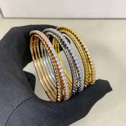 [⭐Aura]ETINCELLE HALF-PAVED DIAMOND BRACELET