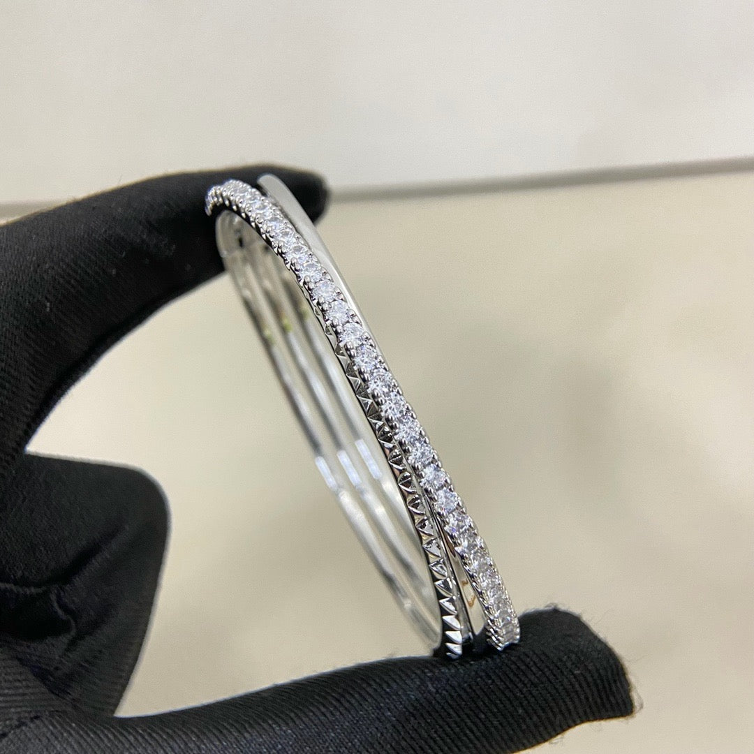 [⭐Aura]ETINCELLE HALF-PAVED DIAMOND BRACELET
