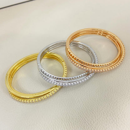 [⭐Aura]ETINCELLE HALF-PAVED DIAMOND BRACELET