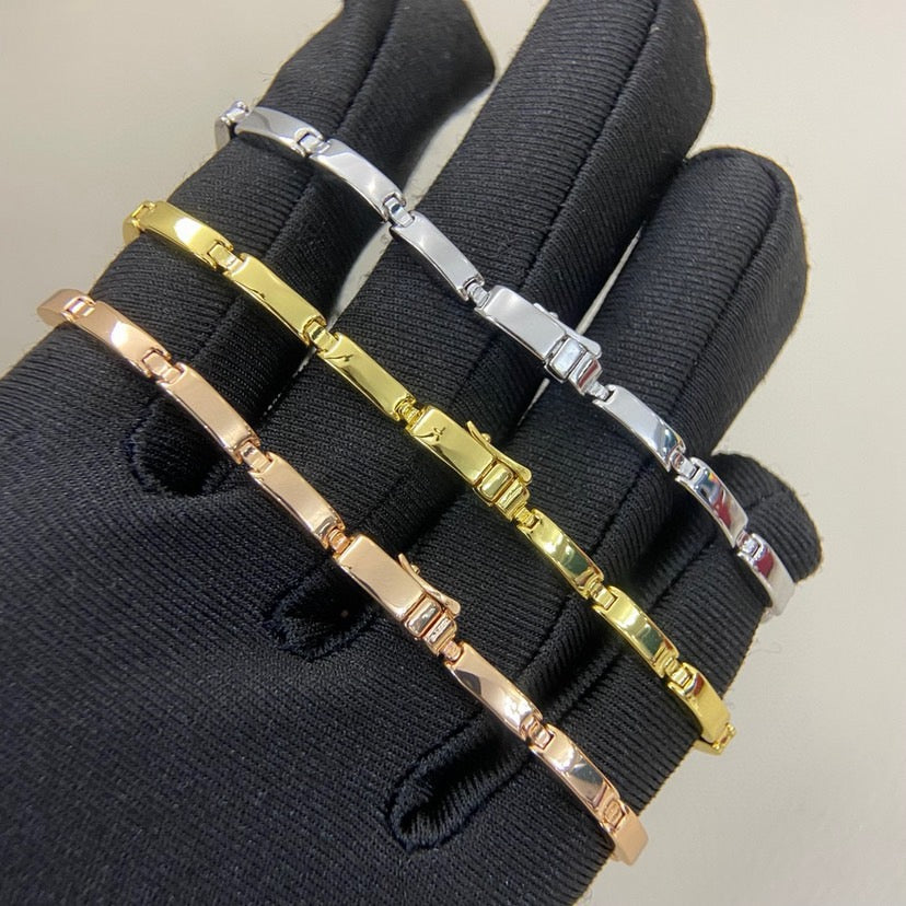 [⭐Aura]PANTHERE HALF DIAMOND ON CHAIN BRACELET