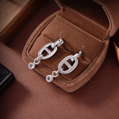 [⭐Aura]HM CHAINE DIAMOND EARRINGS