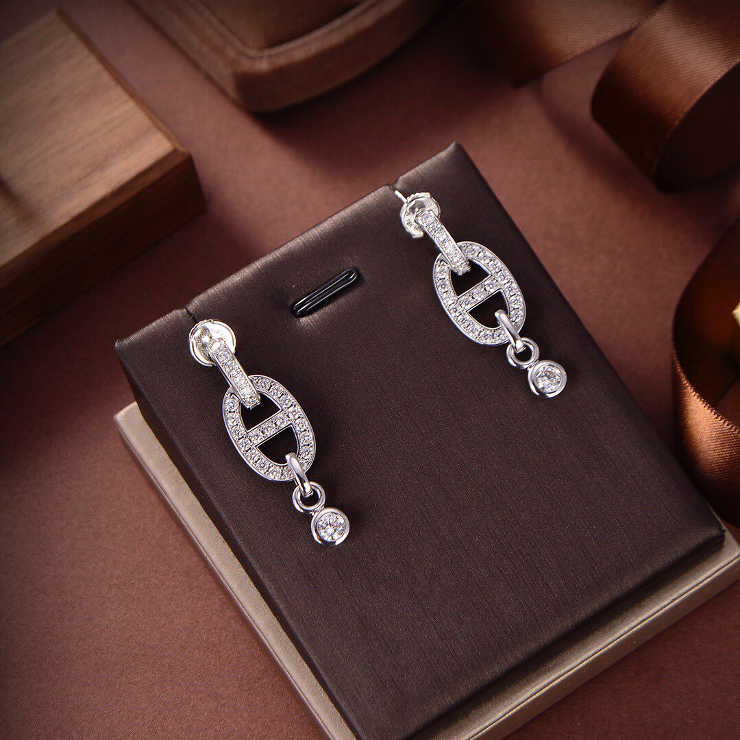 [⭐Aura]HM CHAINE DIAMOND EARRINGS