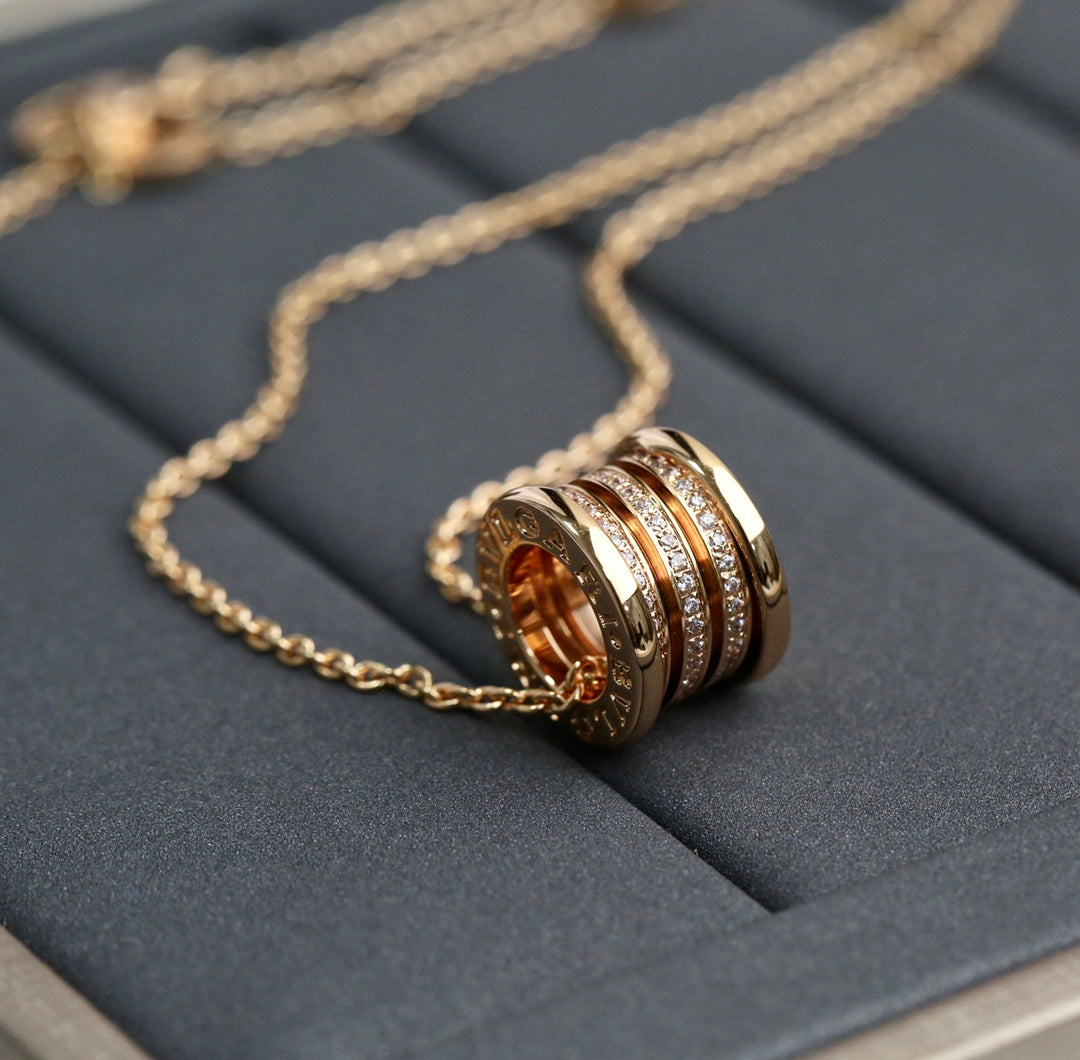 [⭐Aura]ZERO 1 PINK GOLD DIAMOND NECKLACE