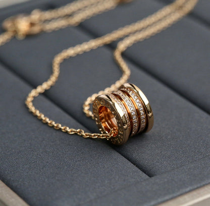 [⭐Aura]ZERO 1 PINK GOLD DIAMOND NECKLACE