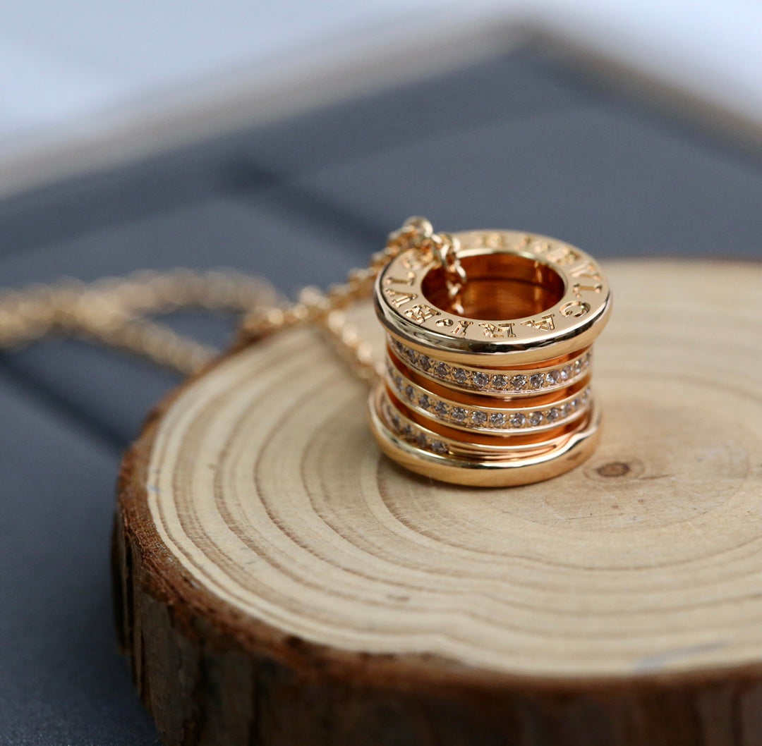 [⭐Aura]ZERO 1 PINK GOLD DIAMOND NECKLACE