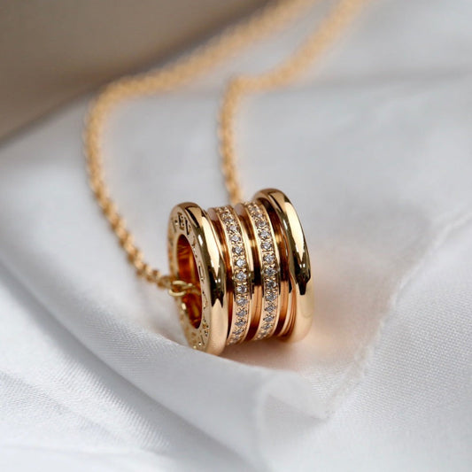 [⭐Aura]ZERO 1 PINK GOLD DIAMOND NECKLACE