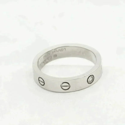 [⭐Aura]LOVE RING 4MM 1 DIAMOND SILVER