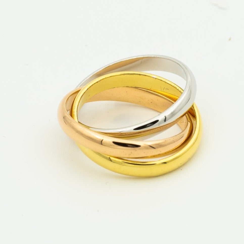 [⭐Aura Jewelry]TRINITY RING GOLD PINK GOLD SILVER