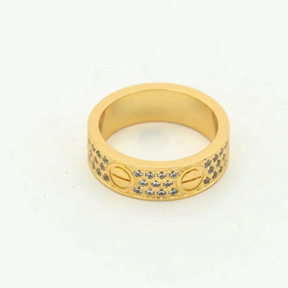[⭐Aura]LOVE RING 5.5MM DIAMONDS PAVED