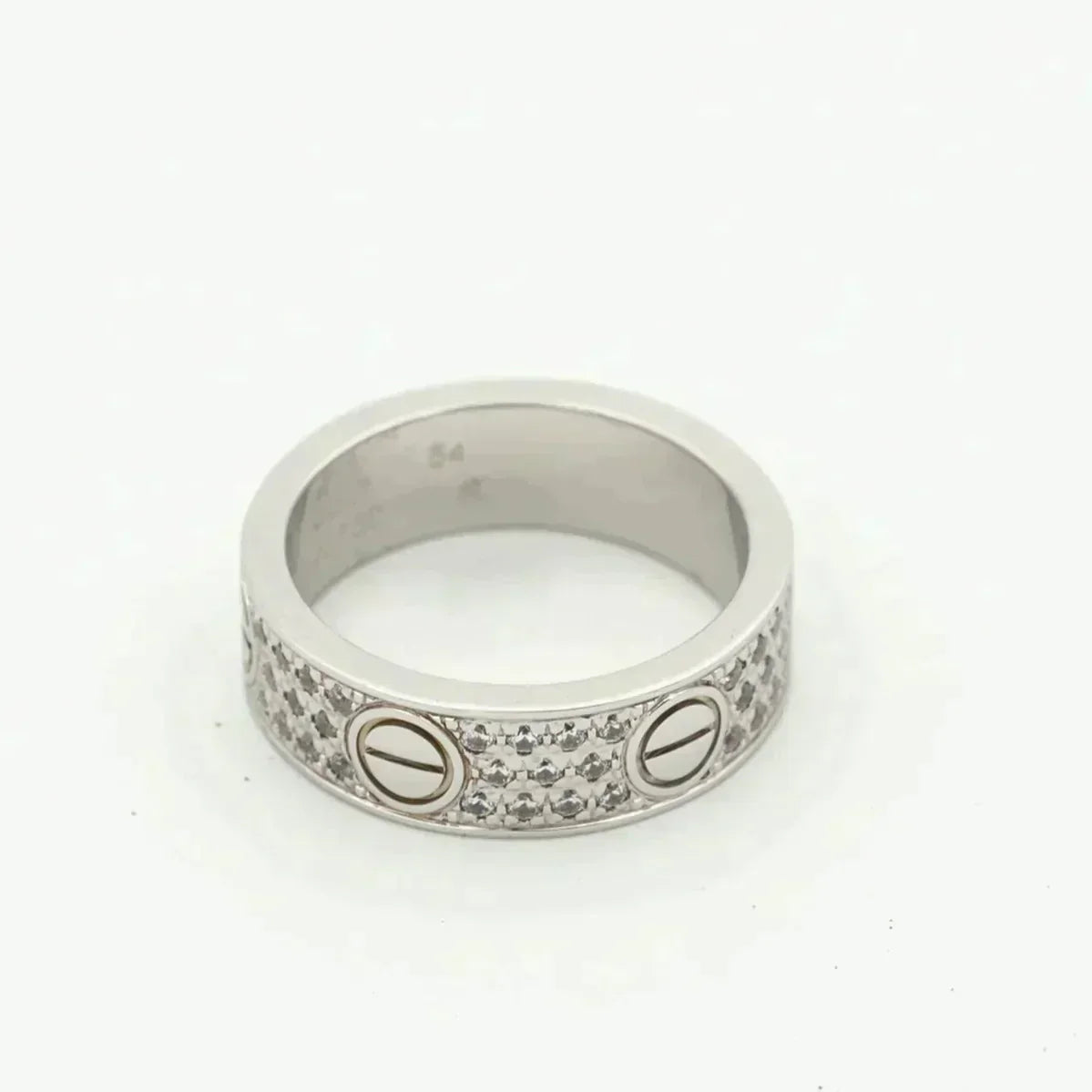 [⭐Aura]LOVE RING 5.5MM DIAMONDS PAVED