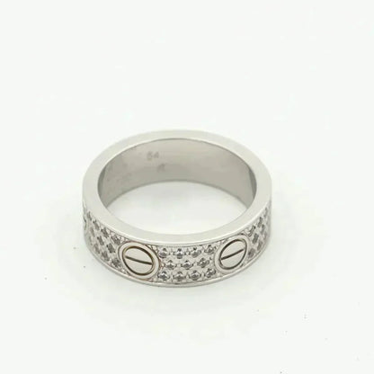 [⭐Aura]LOVE RING 5.5MM DIAMONDS PAVED
