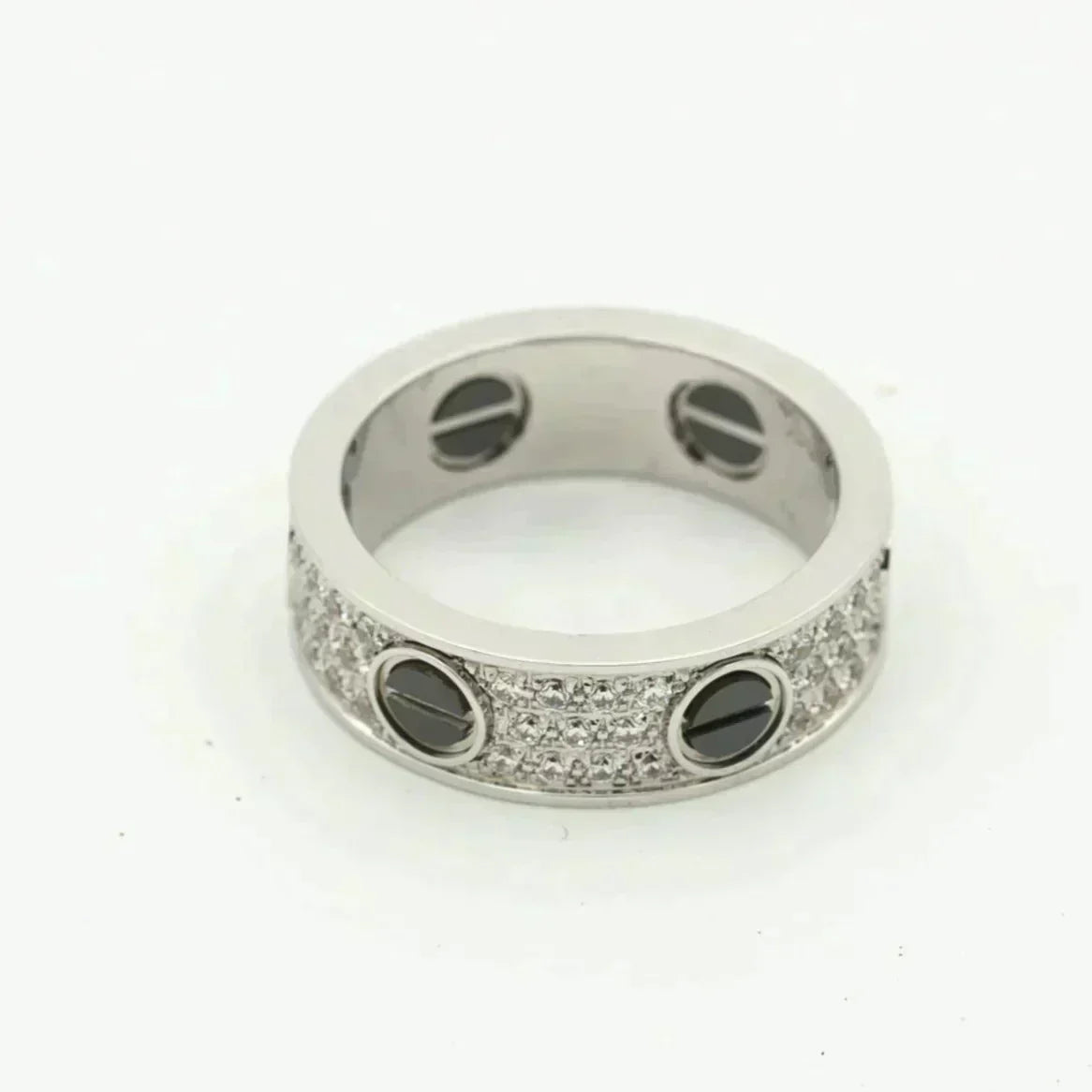 [⭐Aura]LOVE RING 5.5MM DIAMONDS PAVED CERAMIC
