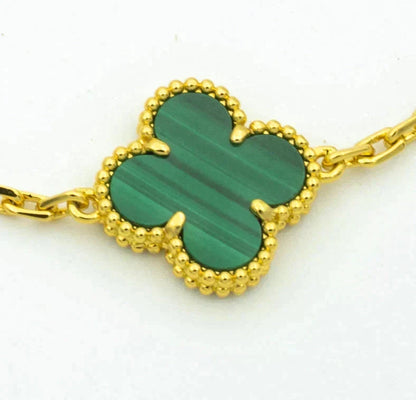 [⭐Aura] CLOVER 5 MOTIF MALACHITE BRACELET COLLECTION