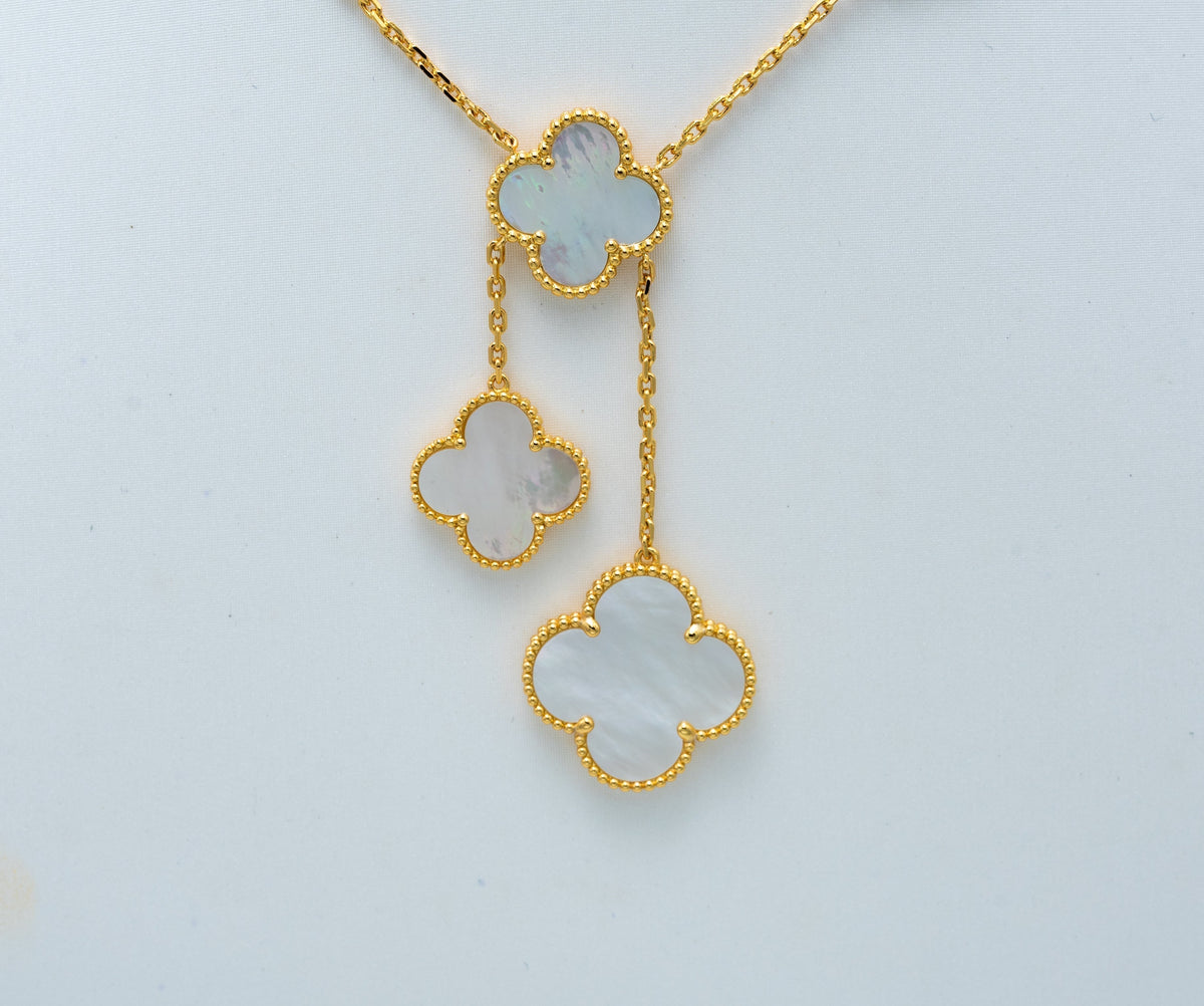 [⭐Aura]CLOVER MOTHER OF PEARL NECKLACE 6 MOTIF