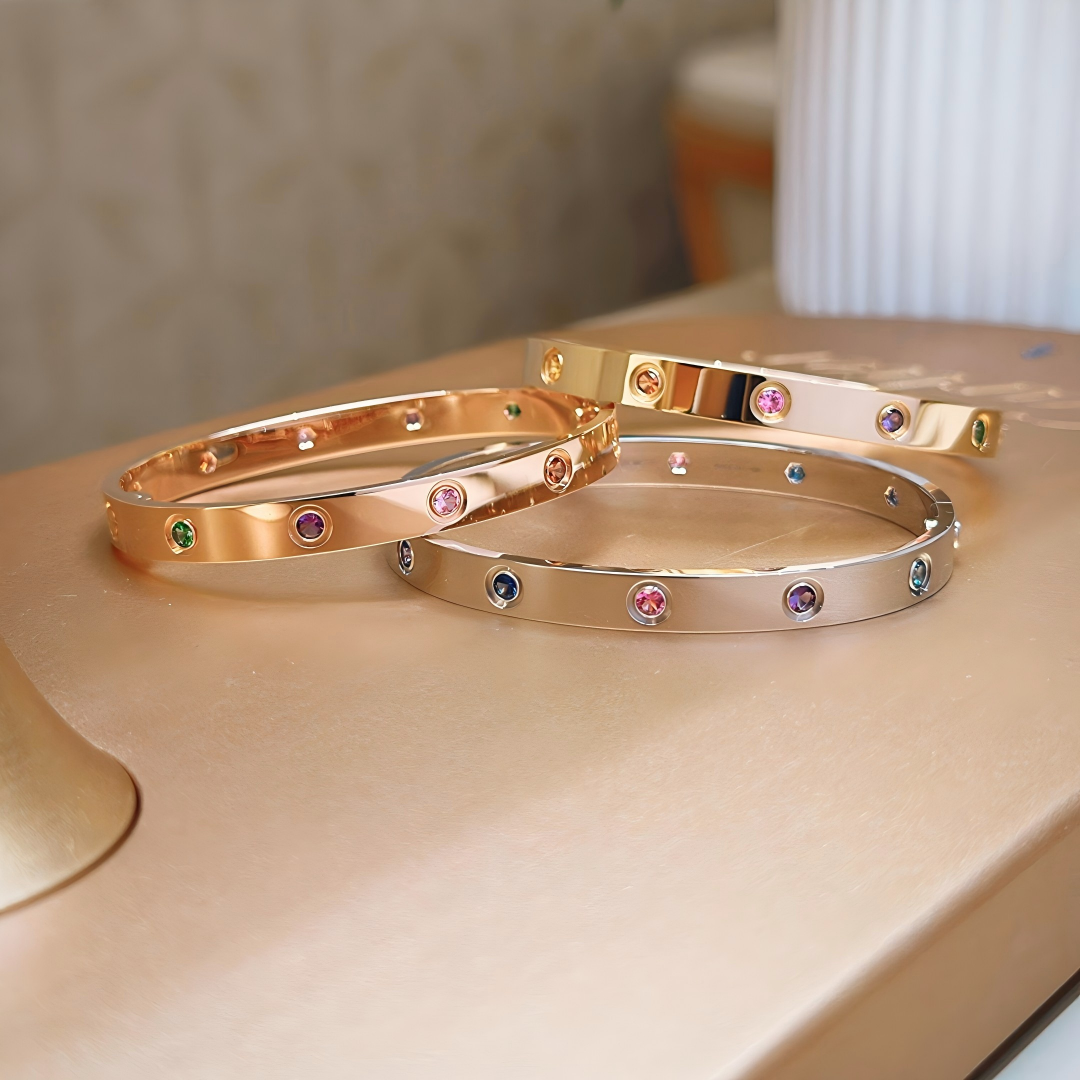 [⭐Aura] 2026 RAINBOW LOVE BRACELET 6.1MM  10 DIAMONDS