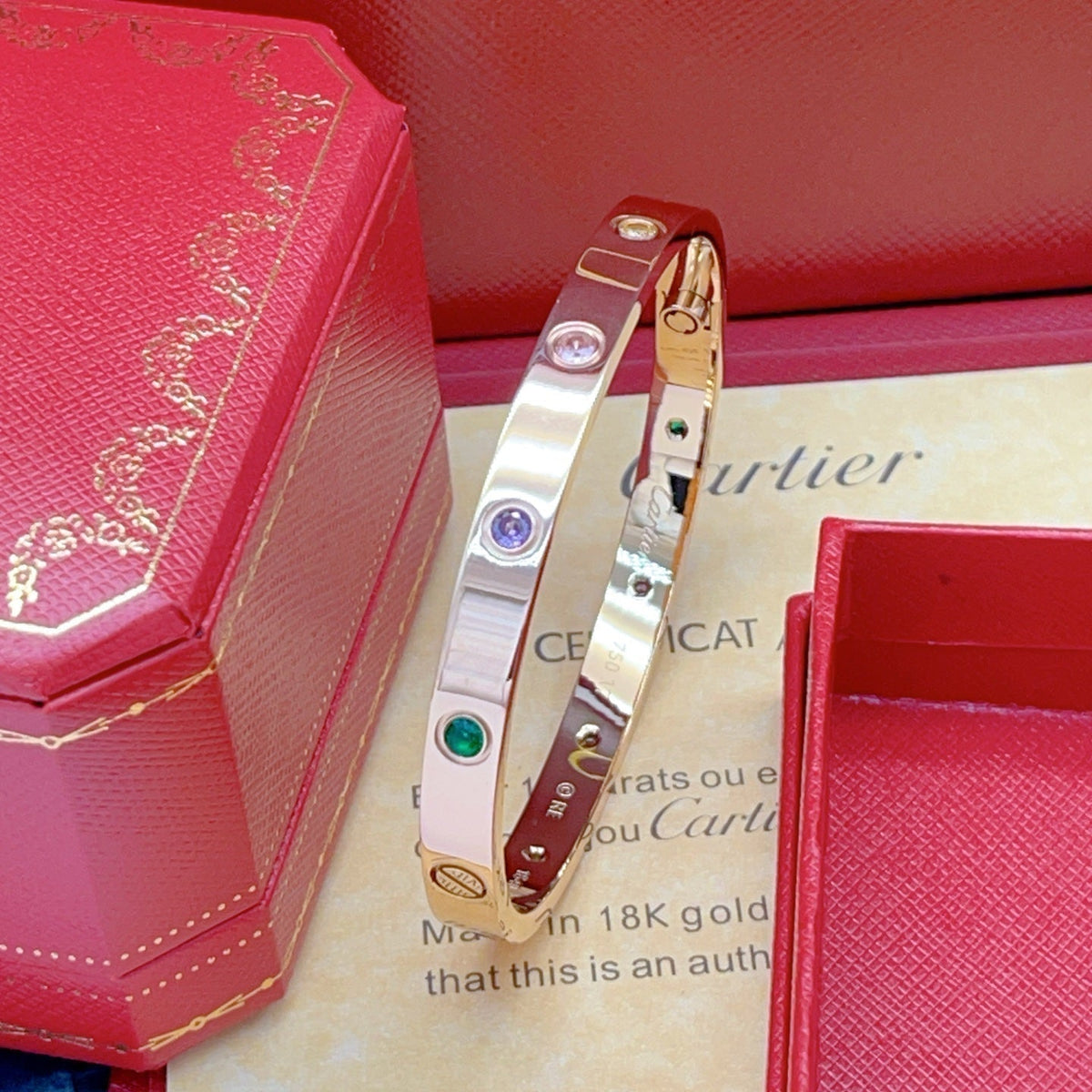 [⭐Aura] 2026 RAINBOW LOVE BRACELET 6.1MM  10 DIAMONDS