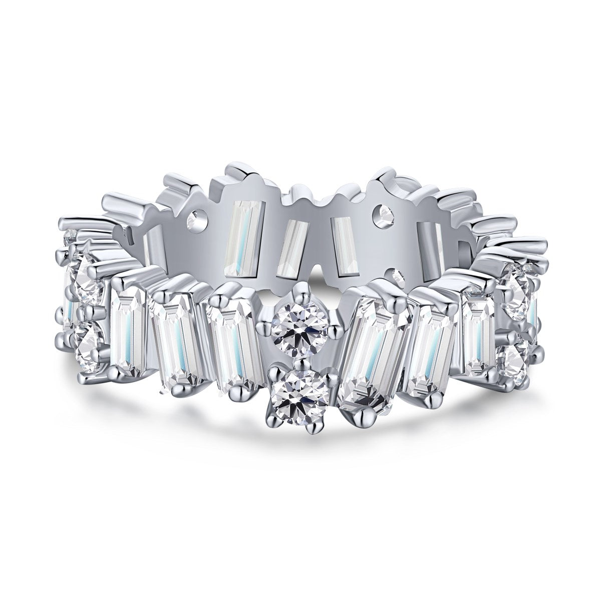 [Aura Jewelry]Delicate Multi Shape Tennis Ring