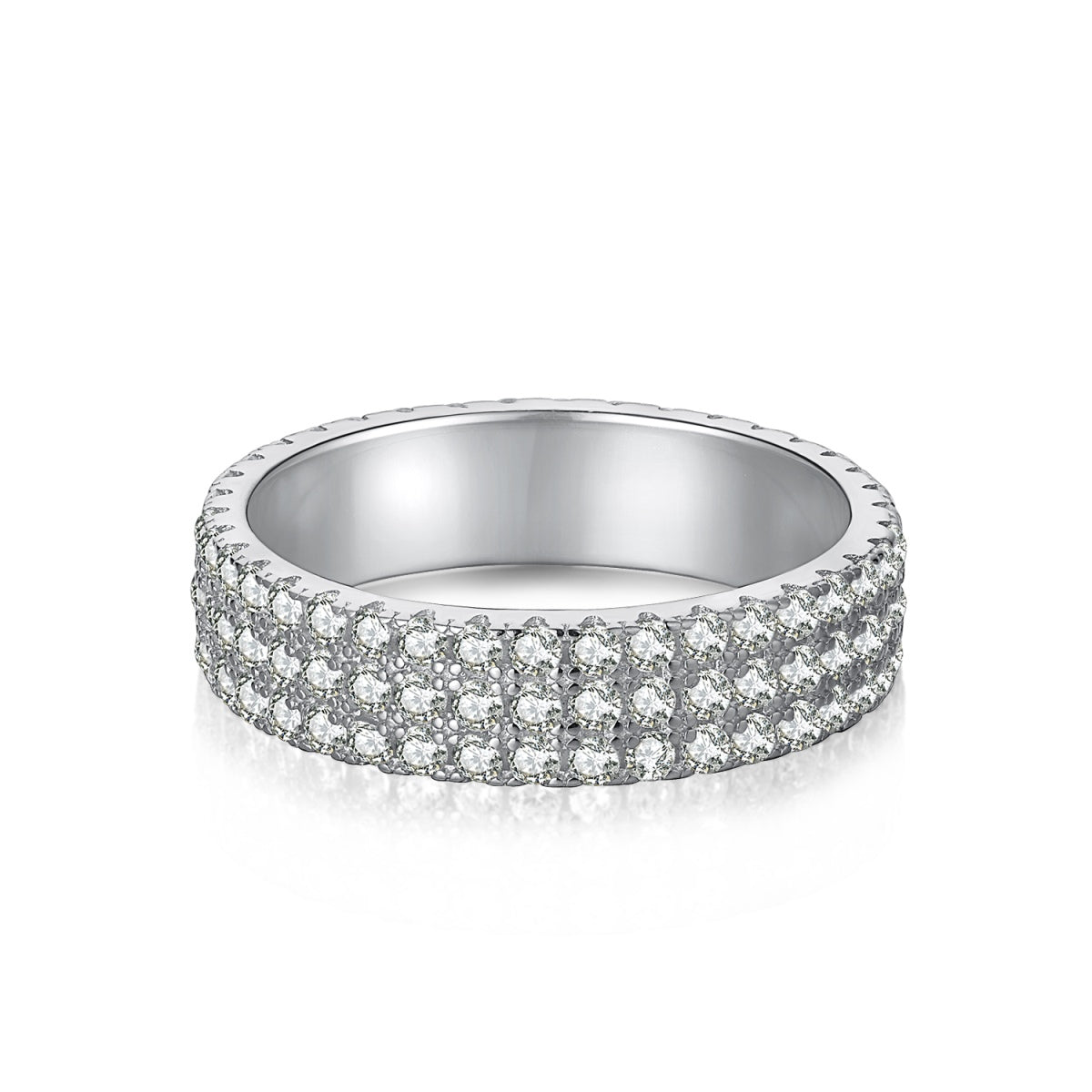 [Aura Jewelry]Dainty Round Cut Tennis Ring