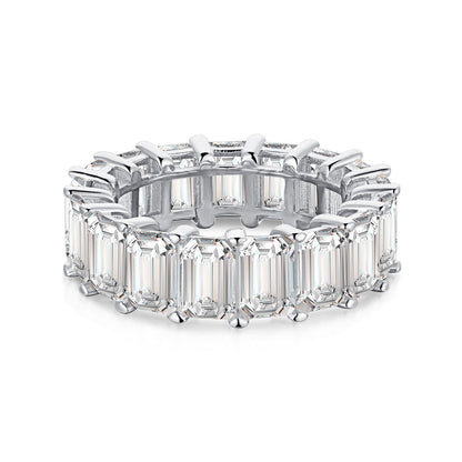 [Aura Jewelry]0.75 Carat Elegant Emerald Cut Tennis Ring